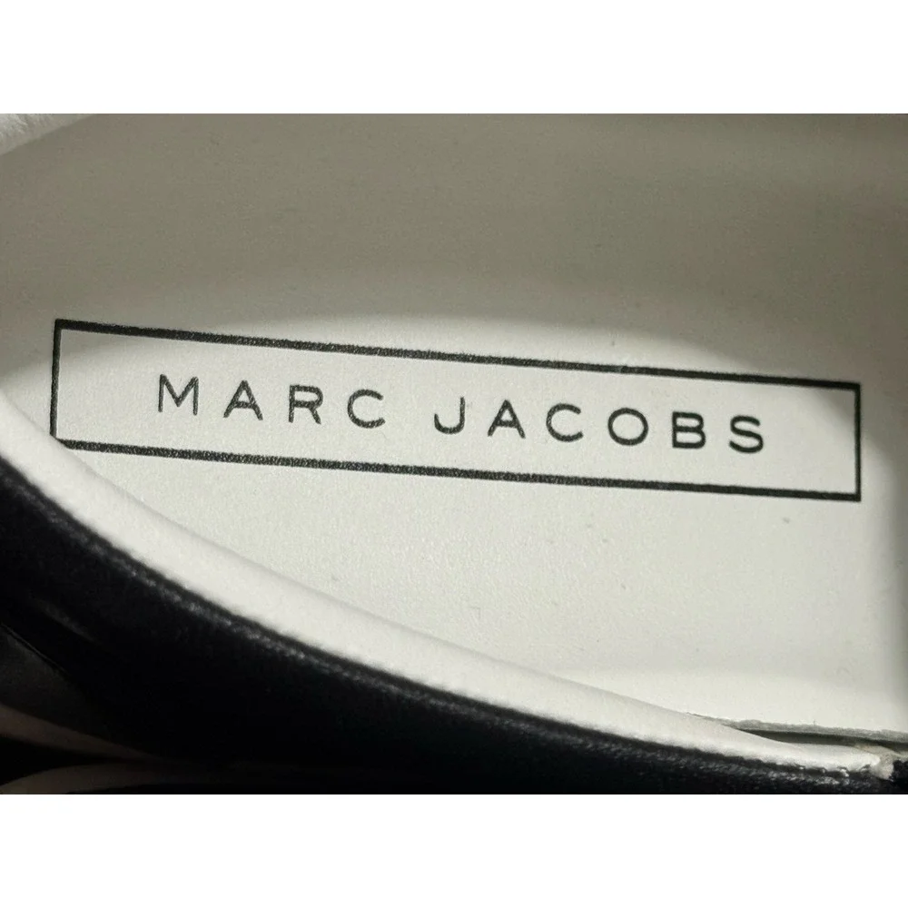 Marc Jacobs Wright Black Embellished Platform Slip-on Sneakers Sz Eu 38 US 7.5/8